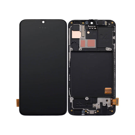 For Samsung Galaxy A40/A405F | LCD Assembly with Frame | Black(Refurbished)