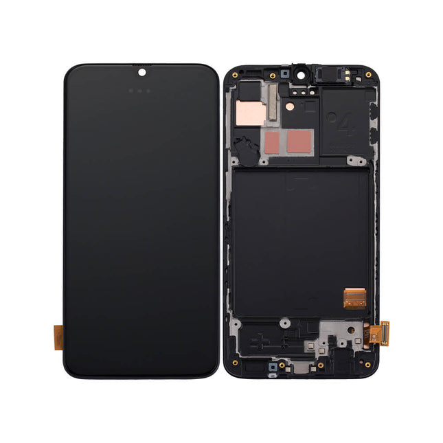 For Samsung Galaxy A40/A405F | LCD Assembly with Frame | Black(Refurbished)