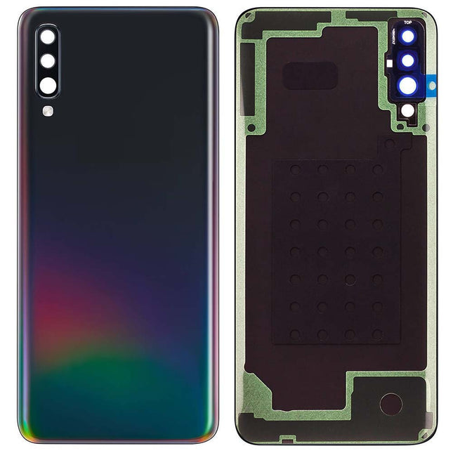 For Samsung Galaxy A70/A705 | Back Cover With Camera Cover(No Logo) | Black(Aftermarket Plus)