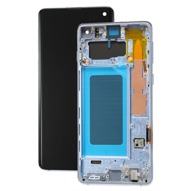 For Samsung Galaxy S10/G973 | LCD Assembly With Frame | Blue(Refurbished)