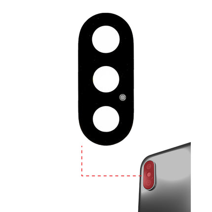 For iPhone X | Camera Lens With Sticker | (Aftermarket Plus)