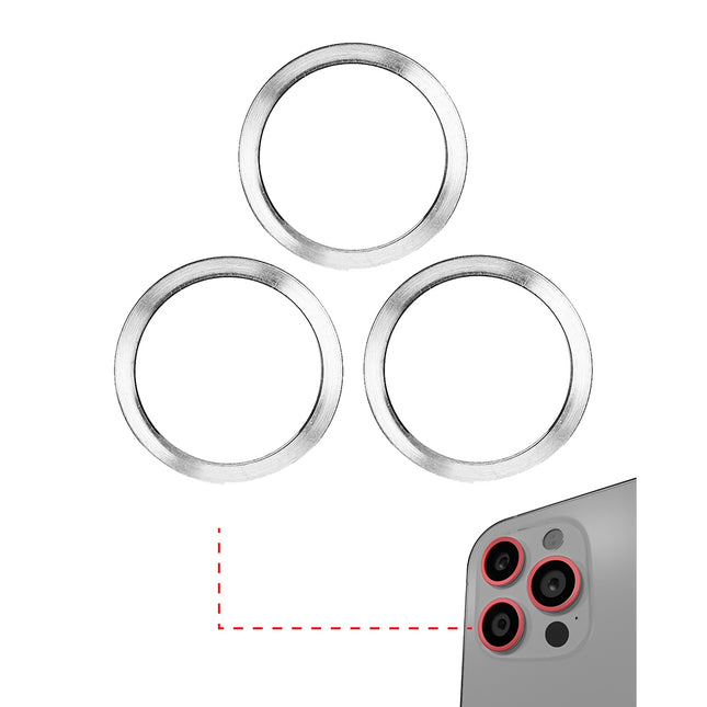 For iPhone 12 Pro | Back camera ring/3pcs | White(Premium OEM)