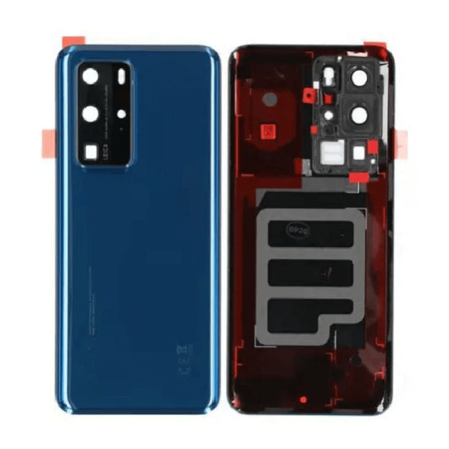 For Huawei P40 | Back Cover With Camera Cover | Blue(Aftermarket Plus)