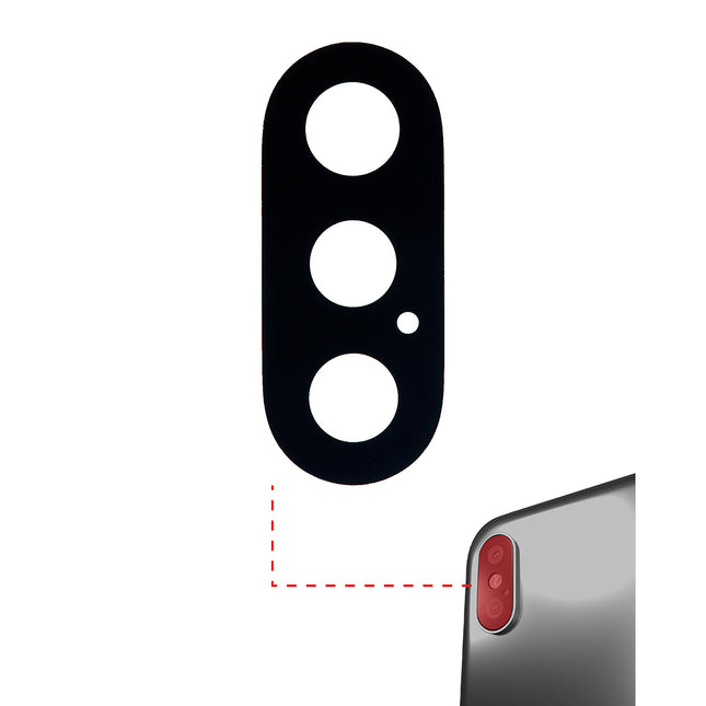 For iPhone Xs max | Camera Lens With Sticker | (Aftermarket Plus)