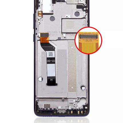 For Motorola One Action OLED assembly with Frame Black (Refusbished)(SKU:1390360)