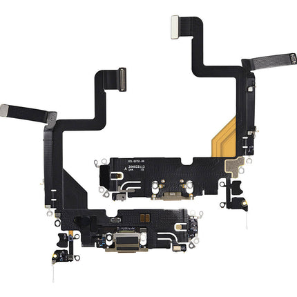 For iPhone 14 pro Charge Port Flex Cable Gold(Premium OEM)(SKU:1500541)