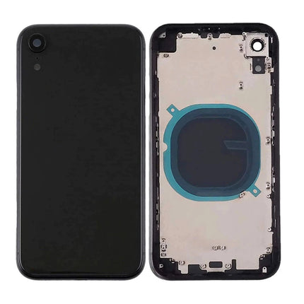 For iPhone XR | Back Cover Assembly with small parts(No Logo) | Black(Aftermarket Plus)