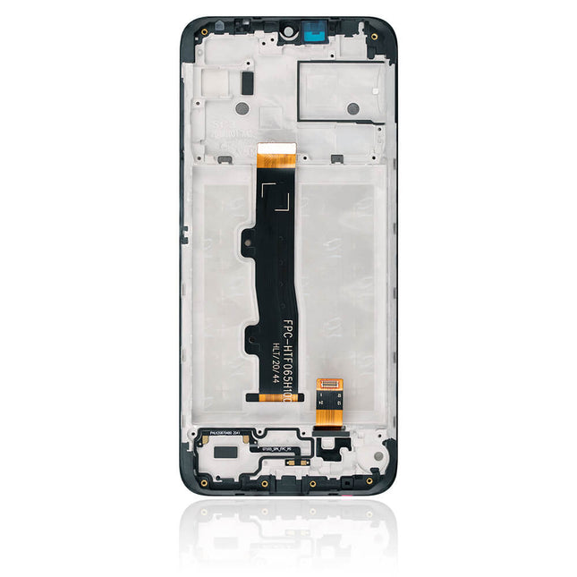 For Motorola E7i Power | LCD Assembly with Frame | Black(Refurbished)