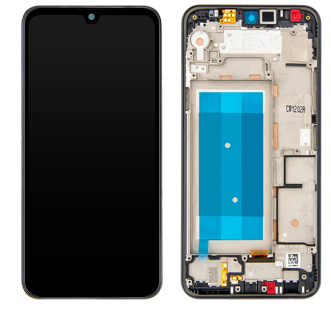 For LG Q60 | LCD Assembly With Frame/Single Card | Black(Refurbished)