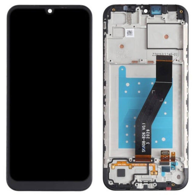 For Motorola E6i | LCD Assembly with Frame/no logo | Black(Refurbished)