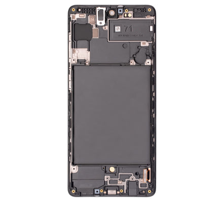 For Samsung Galaxy A71/A715 4G / OLED assembly With frame / black  (Refurbished)(SKU:1479502)