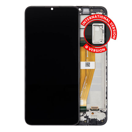 For Samsung Galaxy A03 / A035F / A035M LCD Assembly with Frame (Small Glass Version 162.22mm) / "G" on the frame Black(Refurbished)(SKU:1495328)