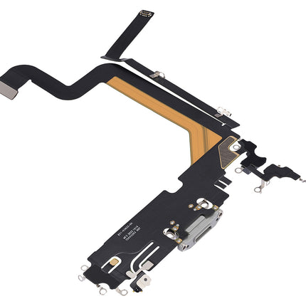 For iPhone 14 pro max Charge Port Flex Cable Silver(Premium OEM)(SKU:1500547)