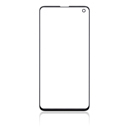 For Samsung Galaxy S10 / G973 front glass lens With OCA Black (Aftermarket Plus)***DE Warehouse***(SKU:1507053)