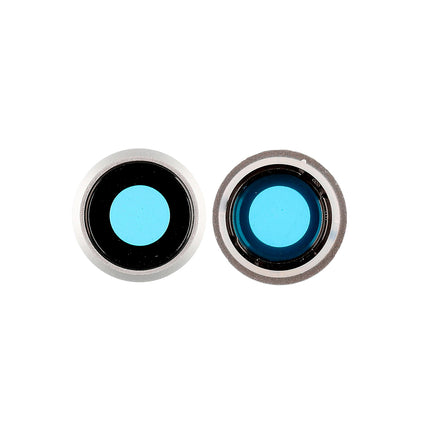 For iPhone 8 Camera Lens With Frame/Sticker White(Premium OEM)(SKU:1085382)