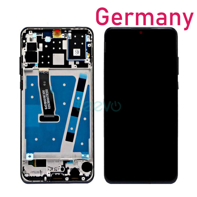 For Huawei P30 OLED Assembly With Frame Black ( Aftermarket Plus ) ***DE Warehouse***(SKU:1506974)