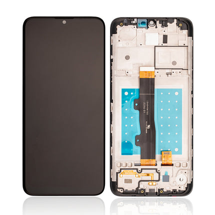 For Motorola E7 | LCD Assembly With Frame | Black(Refurbished)