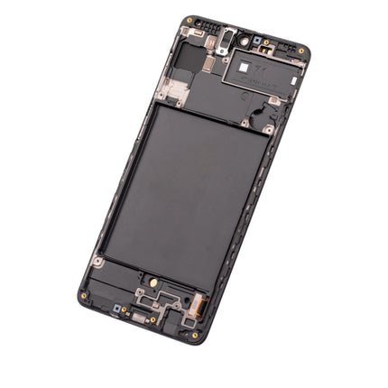 For Samsung Galaxy A71/A715 4G / OLED assembly With frame / black  (Refurbished)(SKU:1479502)