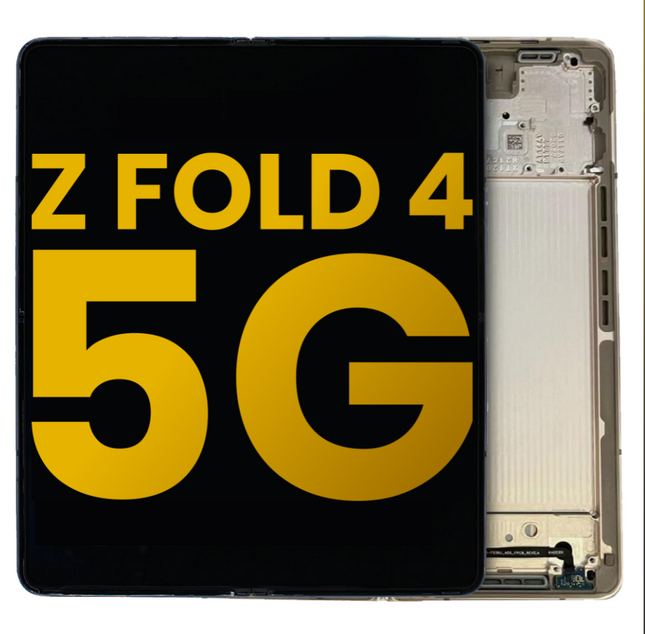 For Samsung Galaxy Z Fold4 5G | inner OLED Assembly / Main Screen With Frame | Gold (Refurbished)
