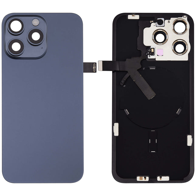 For iPhone 15 Pro Max Lens for back cover With bracket and back camera lens / Magnetic | Blue (Aftermarket Plus)