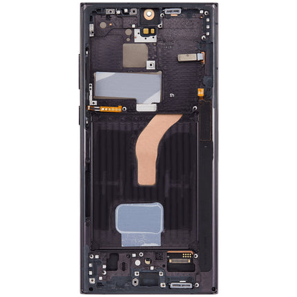 For Samsung Galaxy S22 Ultra 5G U edition 5G / OLED assembly With frame / black  (Refurbished)(SKU:1502305)