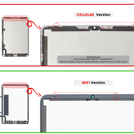 For iPad Air 5/ 10.9 inch (2022) / iPad Air 4 (2020) A2588 A2589 A2591 / Wi-Fi version LCD Assembly (Refurbished)(SKU:1554755)