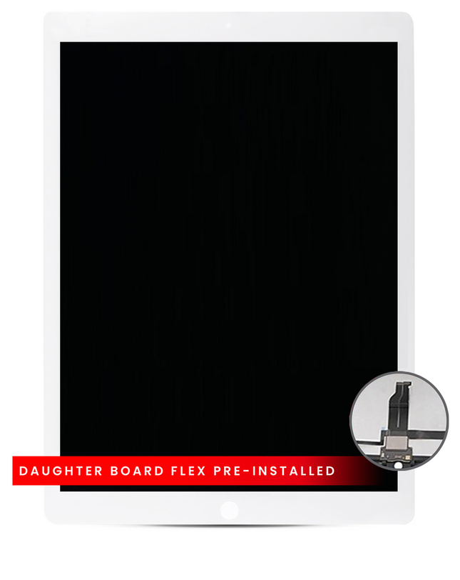 For iPad Pro 12.9inch 1st 2015 (A1584 A1652) LCD Assembly With keyboard flex / With Sticker/with copy LCD DAUGHTER BOARD White (Refurbished)(SKU:1087317)