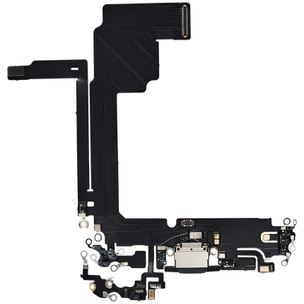 For iPhone 15 Pro Max / Charge Port Flex Cable Black (Refurbished)(SKU:1561567)