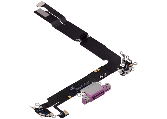 For iPhone 16 Plus / Charge Port Flex Cable Pink (Premium OEM)(SKU:1561899)