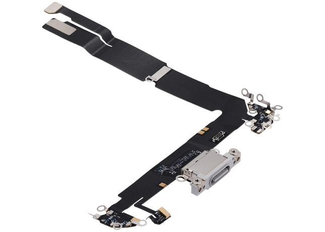 For iPhone 16 Plus / Charge Port Flex Cable white (Premium OEM)(SKU:1561898)