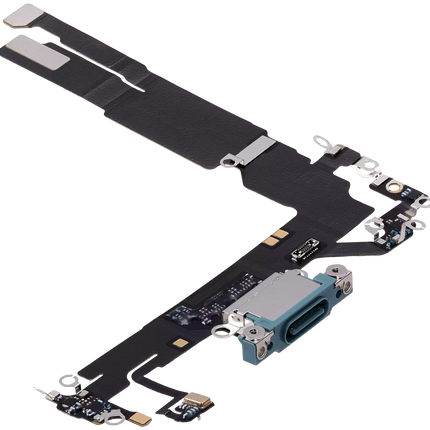 For iPhone 16 Charge Port Flex Cable Teal (Premium OEM)(SKU:1560379)