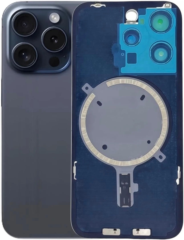For iPhone 15 Pro Lens for back cover With bracket and back camera lens / Magnetic Blue (Aftermarket Plus)(SKU:1555164)