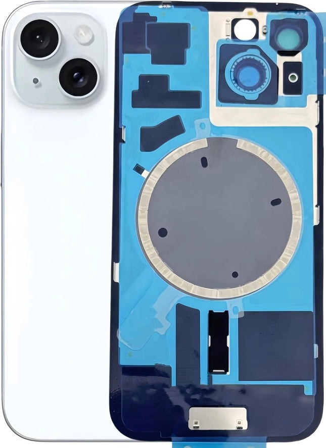 For iPhone 15 Lens for back cover With bracket and back camera lens / Magnetic Blue (Aftermarket Plus)(SKU:1555152)
