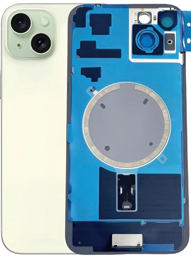 For iPhone 15 Lens for back cover With bracket and back camera lens / Magnetic Green (Aftermarket Plus)(SKU:1555155)