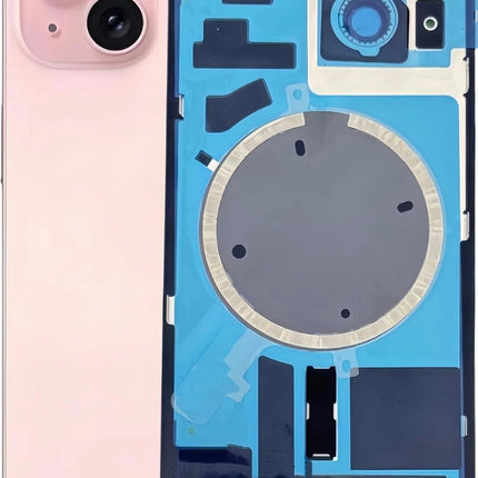 For iPhone 15 Lens for back cover With bracket and back camera lens / Magnetic Pink (Aftermarket Plus)(SKU:1555153)