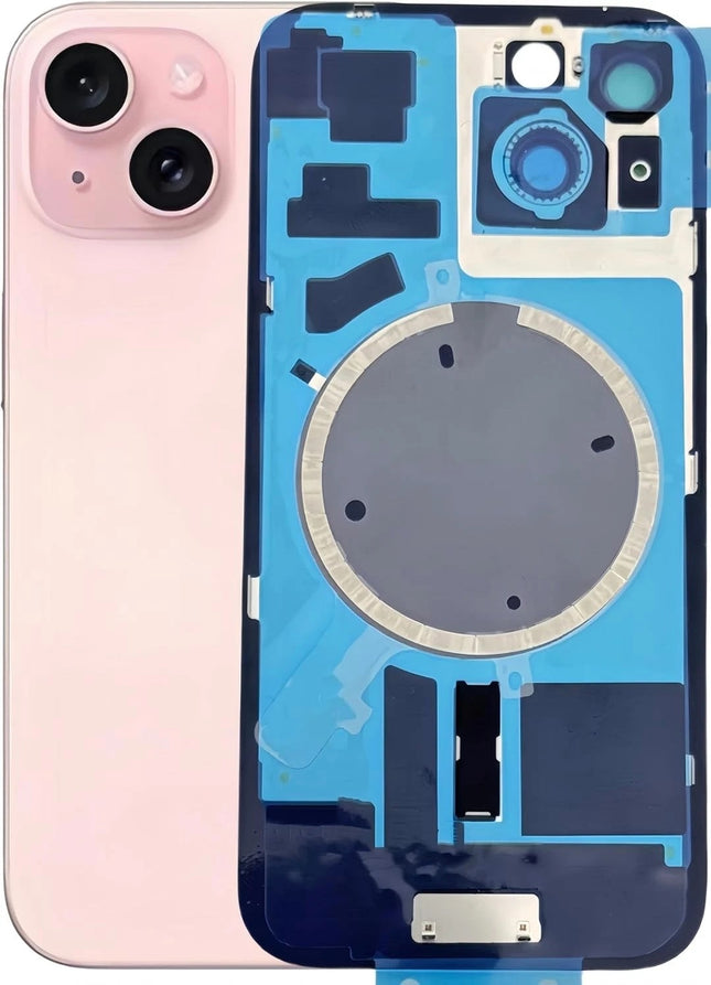 For iPhone 15 Lens for back cover With bracket and back camera lens / Magnetic Pink (Aftermarket Plus)(SKU:1555153)