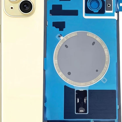 For iPhone 15 Lens for back cover With bracket and back camera lens / Magnetic Yellow (Aftermarket Plus)(SKU:1555154)