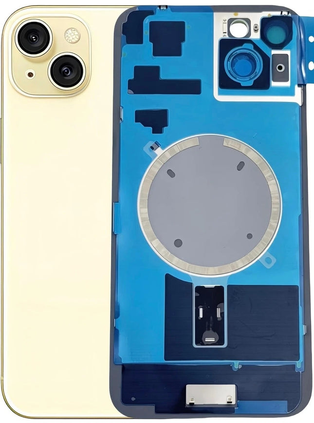 For iPhone 15 Lens for back cover With bracket and back camera lens / Magnetic Yellow (Aftermarket Plus)(SKU:1555154)