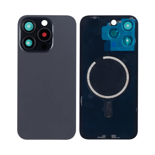 For iPhone 15 Pro Lens for back cover With bracket and back camera lens / Magnetic Black (Aftermarket Plus)(SKU:1555157)