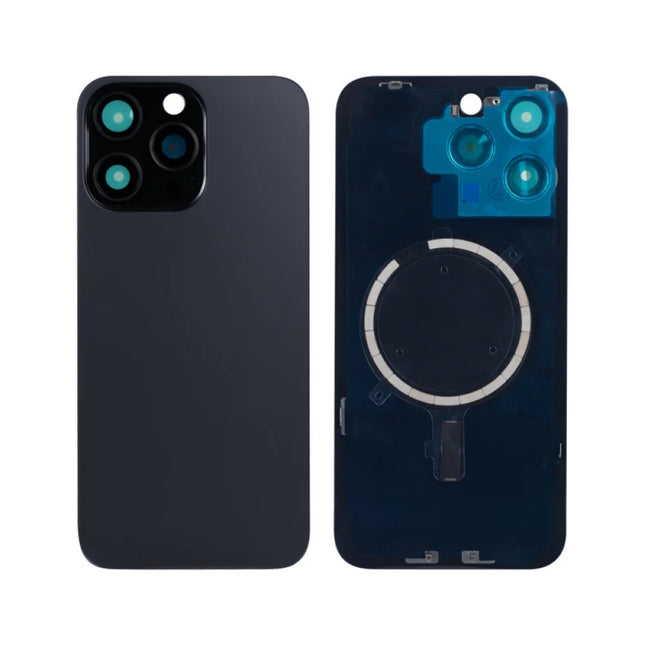 For iPhone 15 Pro Max Lens for back cover With bracket and back camera lens / Magnetic Black (Aftermarket Plus)(SKU:1555158)