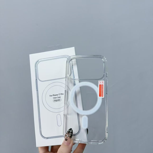 For iPhone 17 Pro Transparent Case Compatible with MagSafe