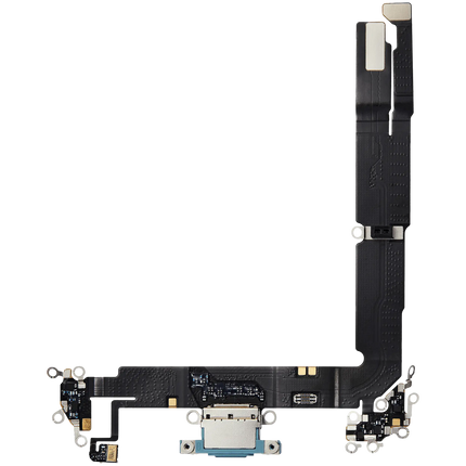 For iPhone 16 Plus / Charge Port Flex Cable Teal (Premium OEM)(SKU:1561901)