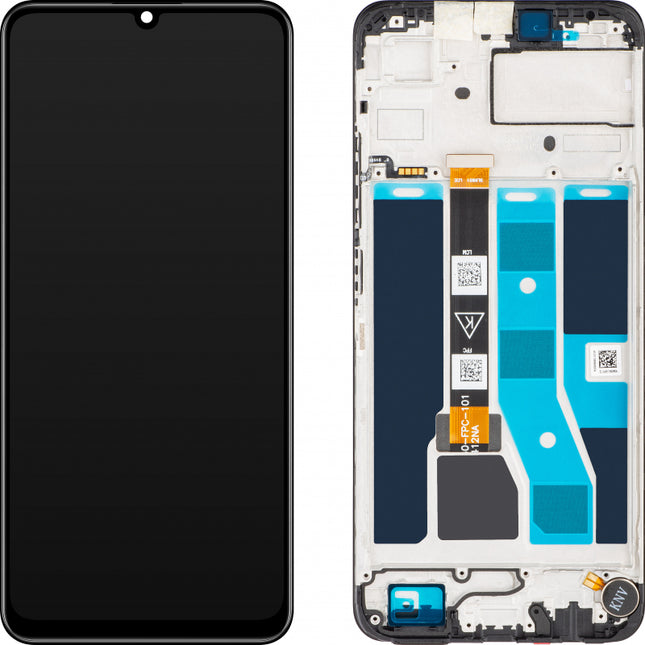 For Realme C53 LCD assembly with Frame Black (SKU:1565531)