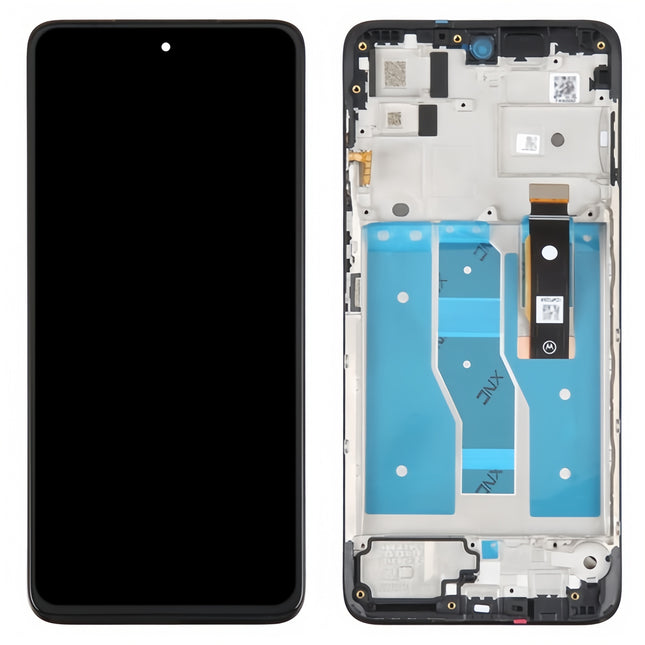 For Motorola Moto G82 LCD assembly with Frame Black (SKU:1564783)