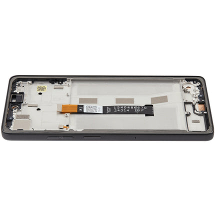 For Motorola Moto G75 LCD assembly With Frame / XT2437 Black (Refurbished) (SKU: 1567425)