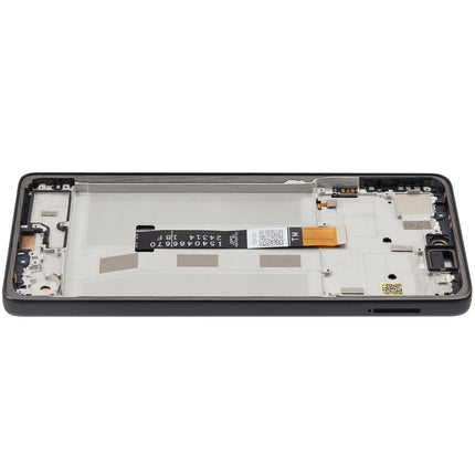 For Motorola Moto G75 LCD assembly With Frame / XT2437 Black (Refurbished) (SKU: 1567425)