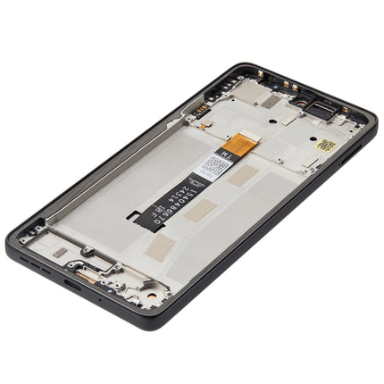For Motorola Moto G75 LCD assembly With Frame / XT2437 Black (Refurbished) (SKU: 1567425)