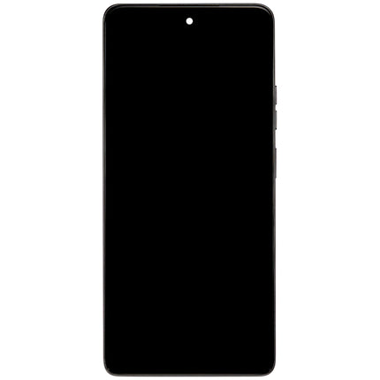 For Motorola Moto G75 LCD assembly With Frame / XT2437 Black (Refurbished) (SKU: 1567425)