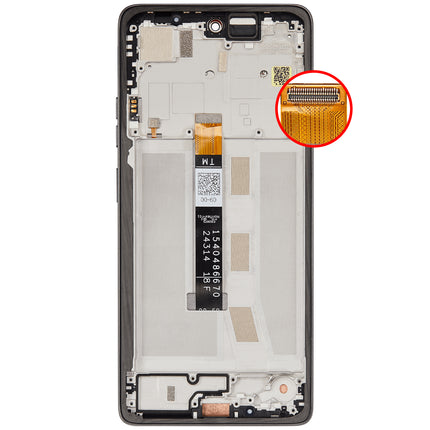 For Motorola Moto G75 LCD assembly With Frame / XT2437 Black (Refurbished) (SKU: 1567425)