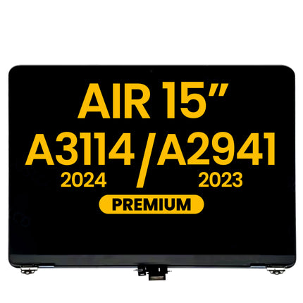 For MacBook Air 15-inch 2023-2024 A2941 A3114 / LCD with Front Cover / space gray (Premium OEM)(SKU:1578434)